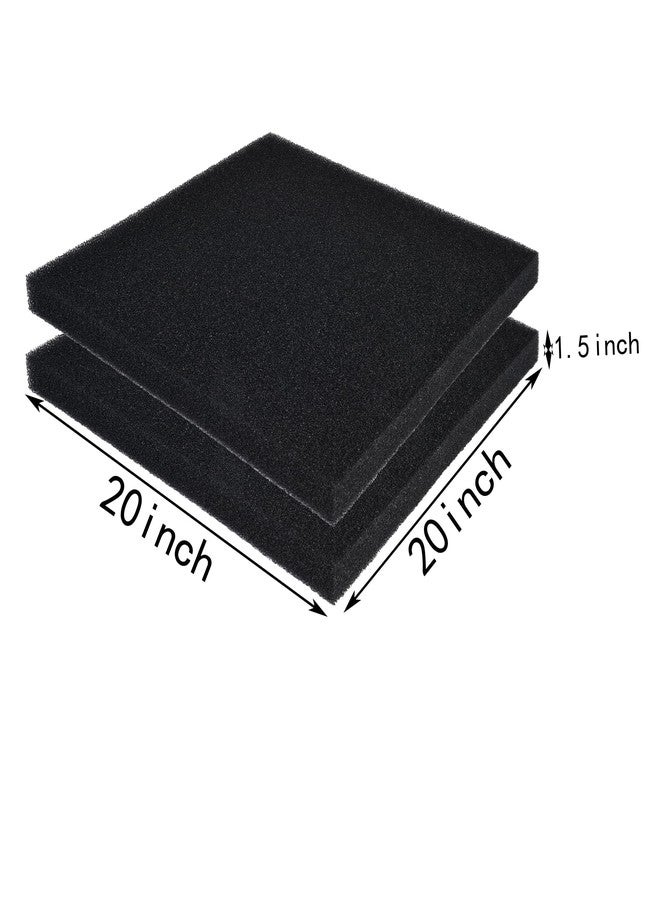 Hipanda 2 Pack Aquarium Bio Filter Sponge Pad 20"x20"x1.5",20PPI, Bio Filter Media Foam Pad Sponges, Cut-to-Size Open Cell Foam Sheet for Fish Tank - Image 2